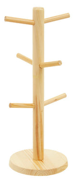 Nolan Pine Wood 6 Cup Mug Tree
