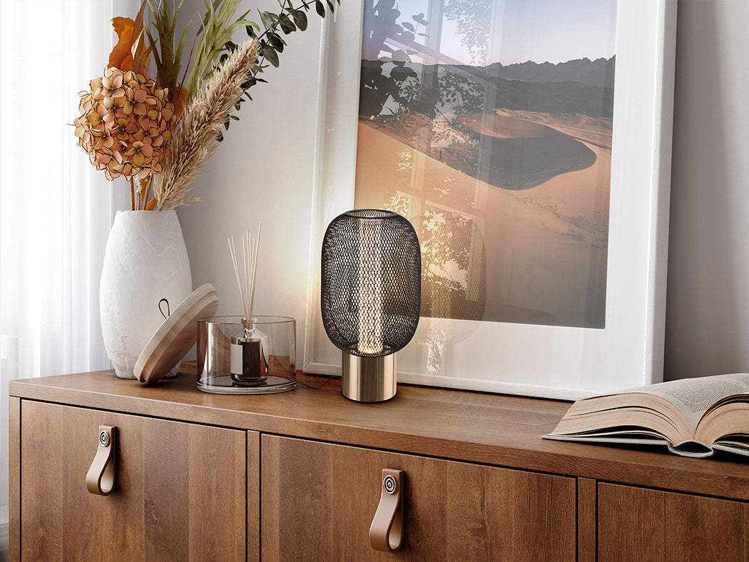 Elegant Gold and Black Desk Lamp