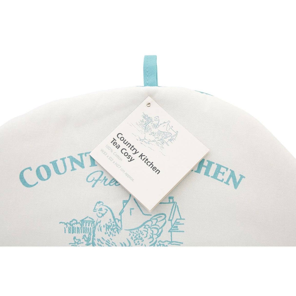 Country Kitchen Natural And Blue Tea Cosy