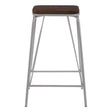 District Grey Metal And Elm Wood Stool