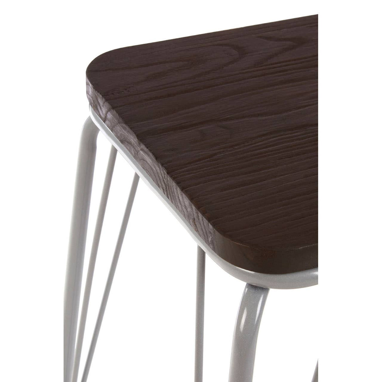 District Grey Metal / Elm Small Wood Stool