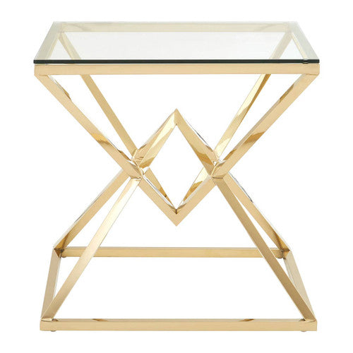 Allure Square Champagne End Table