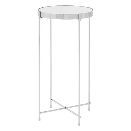 Allure Silver Mirror Tall Side Table