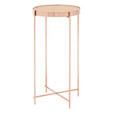 Allure Pink Mirror Tall Side Table