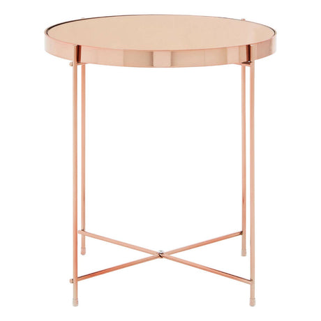 Allure Pink Mirror Low Side Table