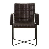 Buffalo Black Leather Quilted Chair