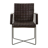 Buffalo Black Leather Quilted Chair
