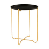 Templar Black Iron Top Side Table