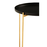 Templar Black Iron Top Side Table