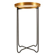 Templar Gold Finish Top Side Table