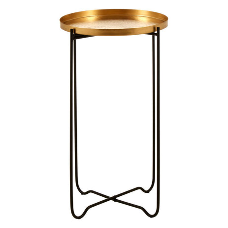 Templar Gold Finish Top Side Table