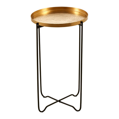 Templar Gold Finish Top Side Table