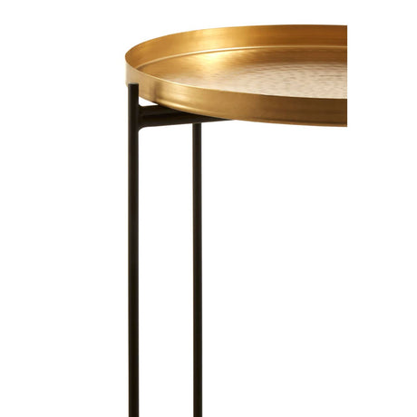 Templar Gold Finish Top Side Table