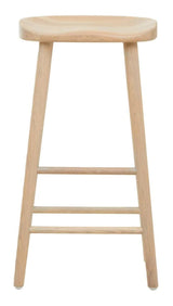 Lyon Washed Grey Oak Wood Bar Stool