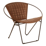 Buffalo Brown Leather Modern Sling Chair