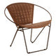 Buffalo Brown Leather Modern Sling Chair