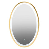 Avelino Illuminated LED Gold Oval Mirror
