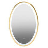 Avelino Illuminated LED Gold Oval Mirror