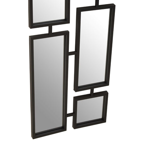 Beauly Black Finish Iron Wall Mirror