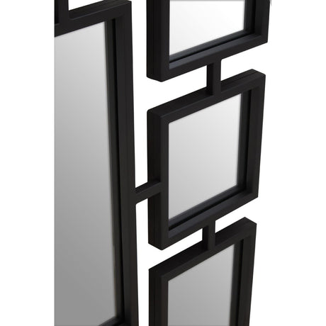 Beauly Black Finish Iron Wall Mirror