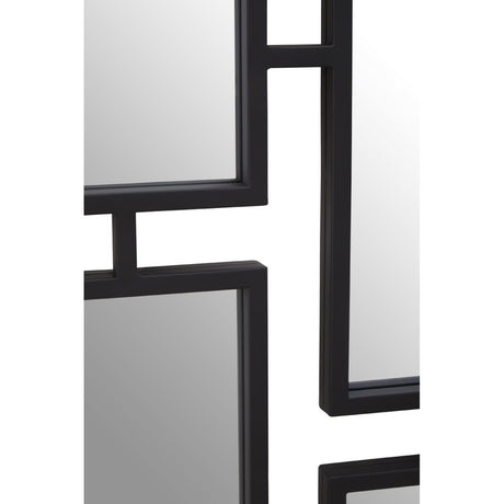 Beauly Black Finish Iron Wall Mirror