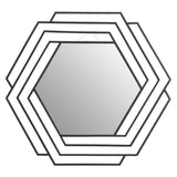 Beauly Black Finish Hexagonal Wall Mirror