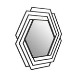 Beauly Black Finish Hexagonal Wall Mirror