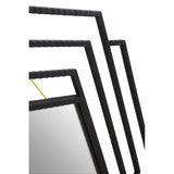 Beauly Black Finish Hexagonal Wall Mirror