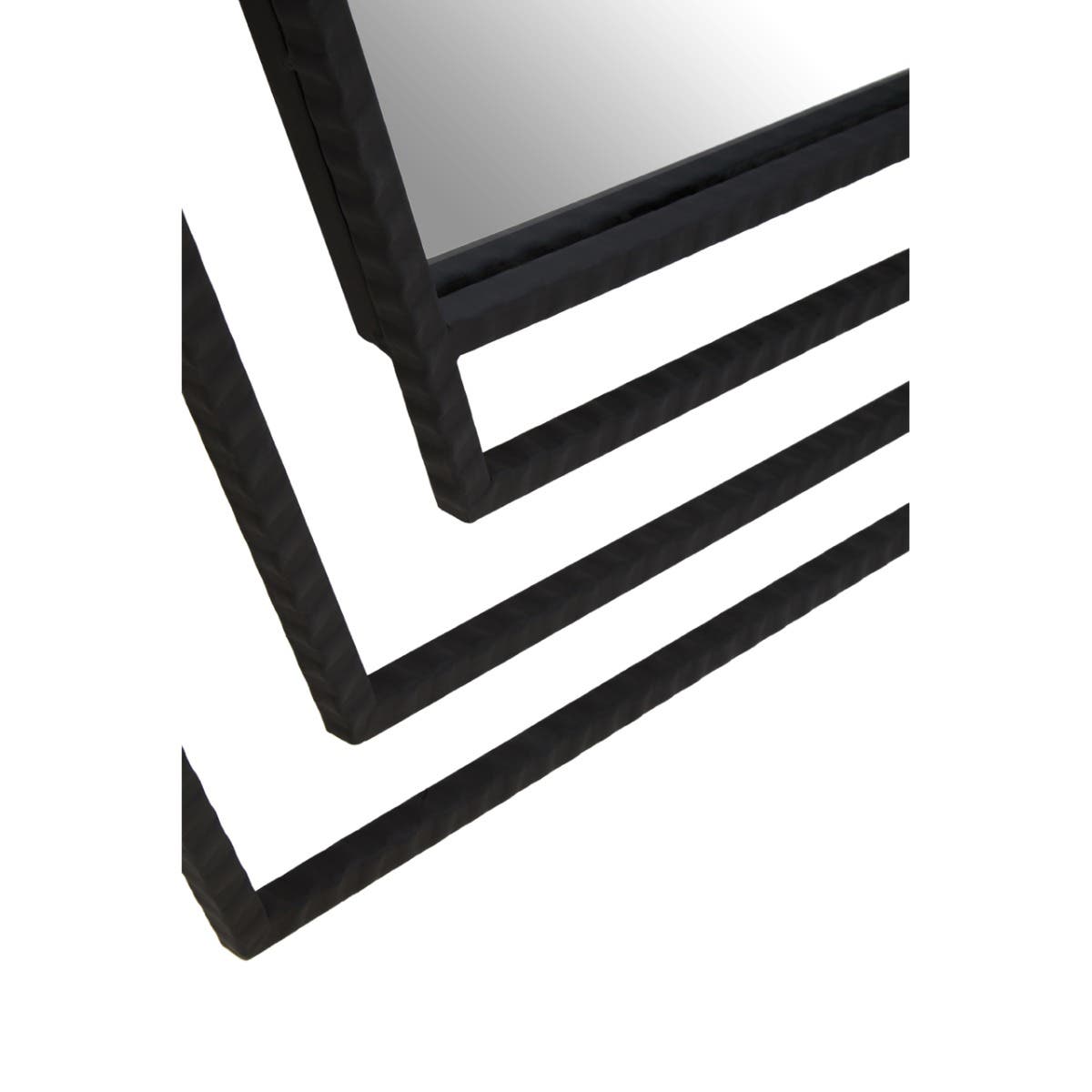 Beauly Black Finish Hexagonal Wall Mirror