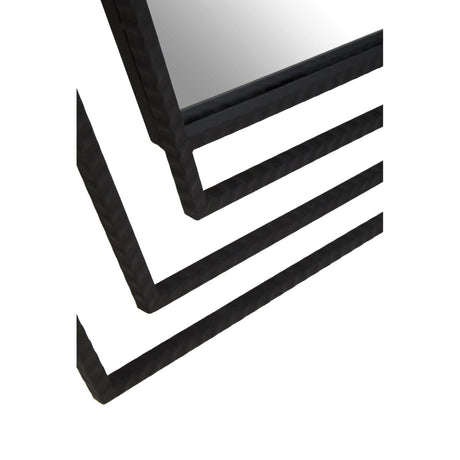 Beauly Black Finish Hexagonal Wall Mirror