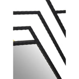 Beauly Black Finish Hexagonal Wall Mirror