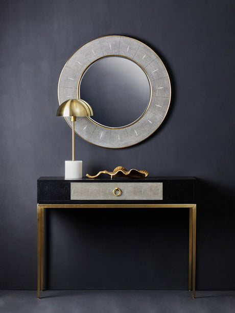 Deruta Grey Shagreen Wall Mirror