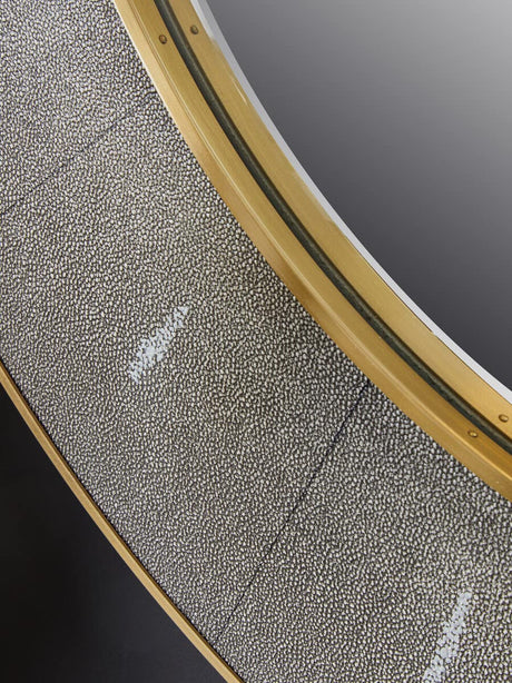 Deruta Grey Shagreen Wall Mirror