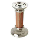 Churchill Genuine Tan Leather Candle Holder