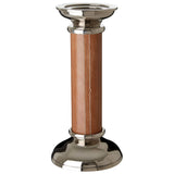 Churchill Genuine Tan Leather Candle Holder