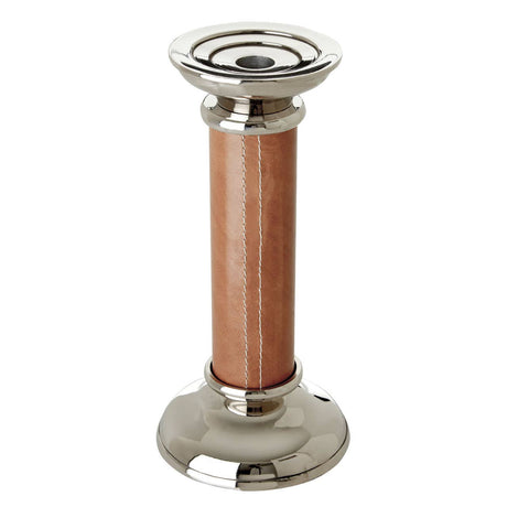 Churchill Genuine Tan Leather Candle Holder