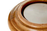 Hampstead Hurricane Small Candle Holder With Wood Rim