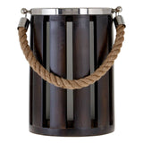 Hampstead Small Glass/Wood Candle Holder