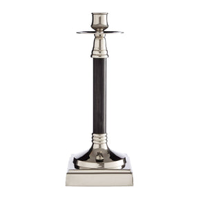 Nickel / Black Finish Candle Holder