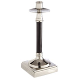 Nickel / Black Finish Candle Holder