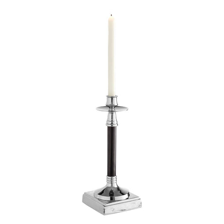Nickel / Black Finish Candle Holder