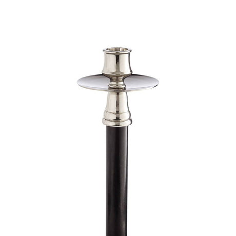 Nickel / Black Finish Candle Holder