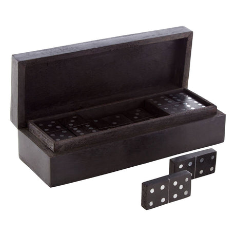 Churchill Black Wood Domino Set Games