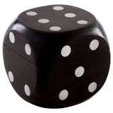 Churchill Games Black Sheesham Wood Dice Box with 5 Dice