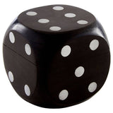 Churchill Games Black Sheesham Wood Dice Box with 5 Dice