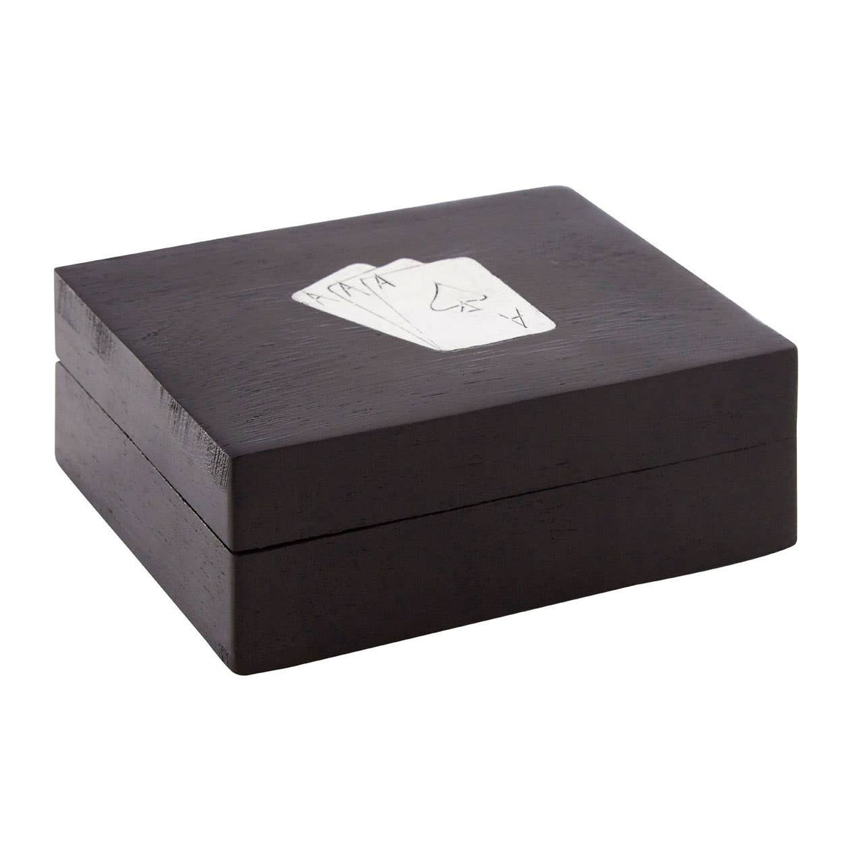 Churchill Games Black Mango Wood Playing Card Box