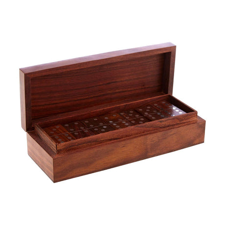Churchill Sheesham Wood Domino Set Games