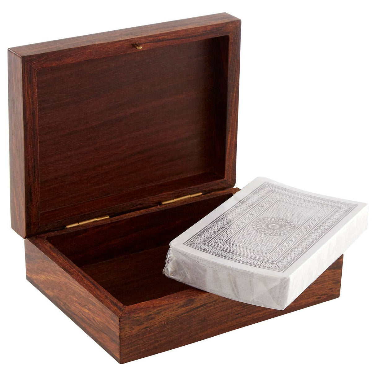 Churchill Sheesham Wood Playing Card Box