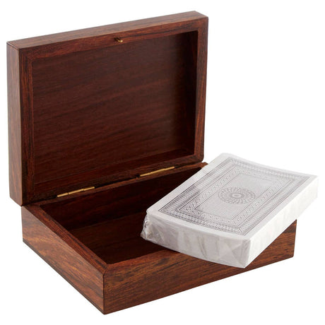 Churchill Sheesham Wood Playing Card Box