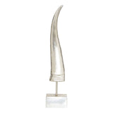 Boho Small Silver Horn Ornament